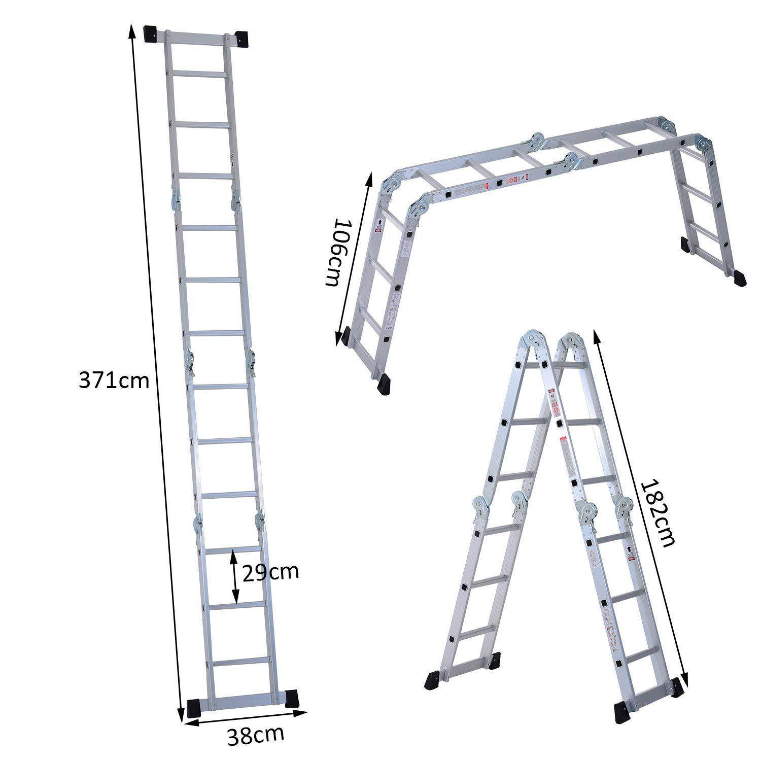 3.7m Aluminium Multi Purpose Ladder