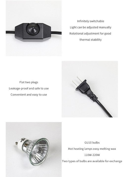 Aromatherapy Melting Wax Lamp - Black