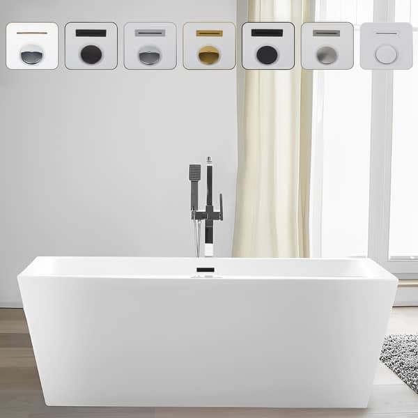 Vanity Art  Acrylic Freestanding Soaking Bathtub 1700mm x 700mm