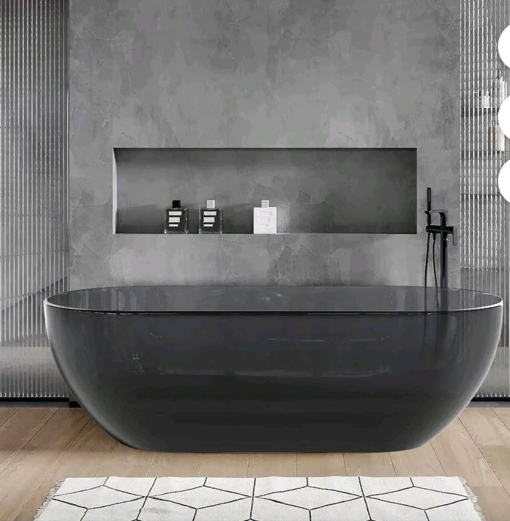 Transparent Solid Surface Freestanding Bath Tub 1700mm x 800mm -
